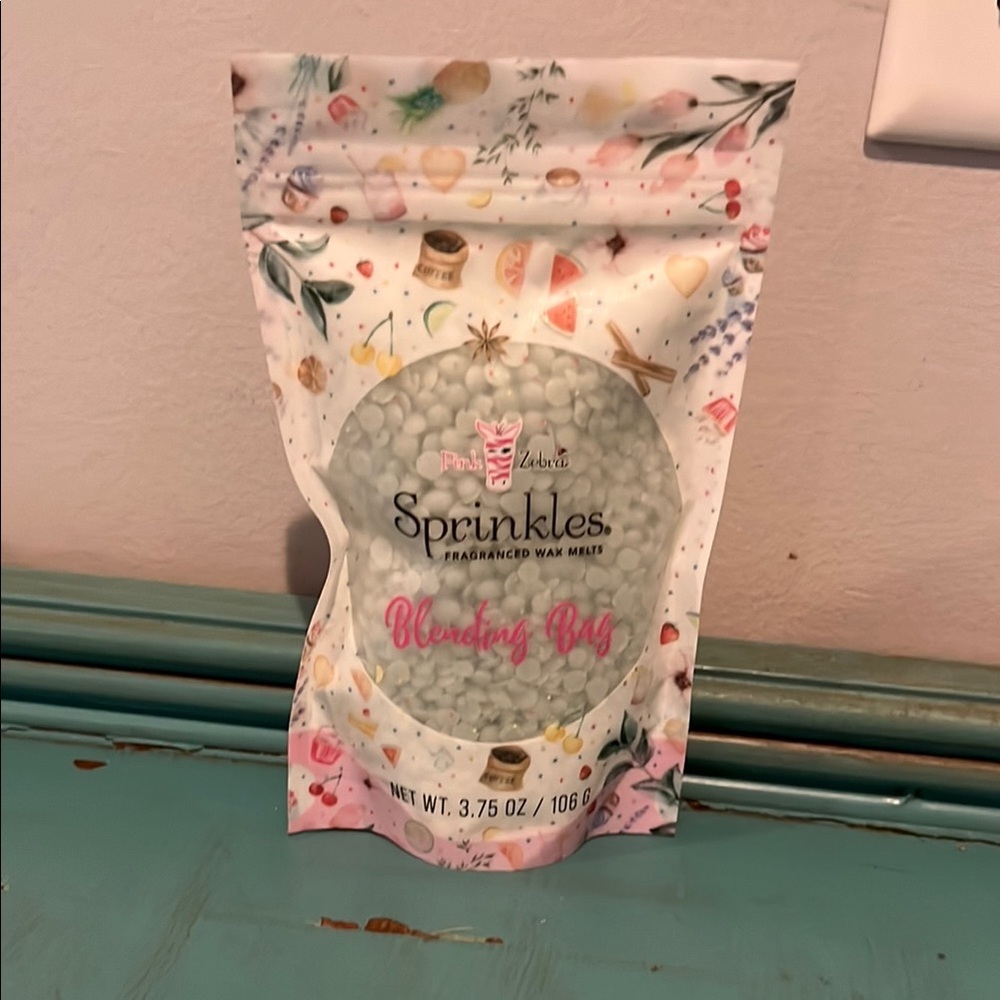 Pink Zebra Sprinkles Blending Bag - let it snow
